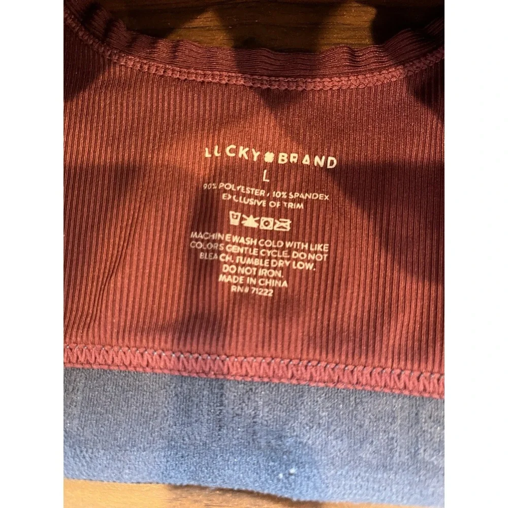 2 Lucky Brand Sports Bralette Bra Flowers Large